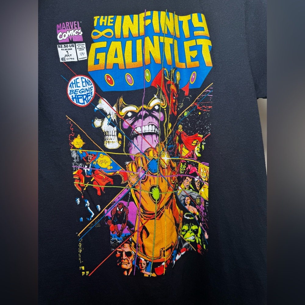 Marvel Black Infinity Gauntlet Comic Tee - image 2